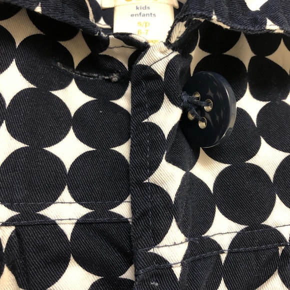 Girls Navy Blue Polka Dot Jacket Size S (6-7) - Picture 8 of 8